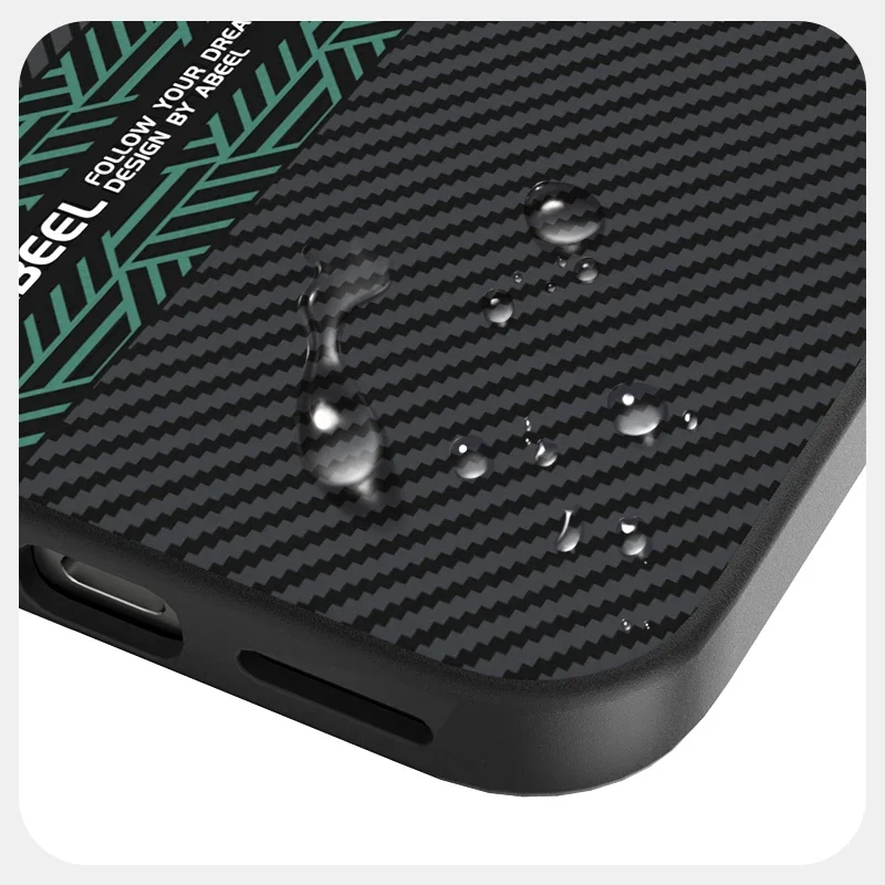 Premium Skin-Friendly Carbon Fiber Magnetic Charging Case with Metal Lens Protection and Anti-Drop Cover