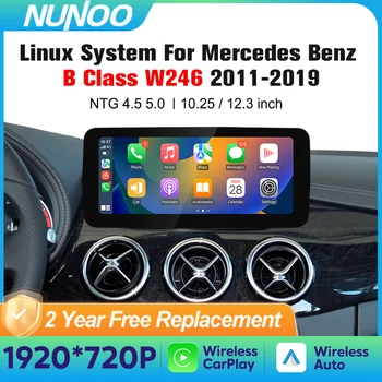 Pantalla táctil inalámbrica Carplay para Mercedes Benz Clase B W246 2011-2019 reproductor Multimedia de coche Radio Navi automotriz 1