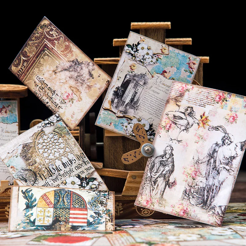 

ARYA 31pcs Vintage Flower Junk Journal Material Paper Courtly Style Flora Scrapbooking Background Botanical Stickers