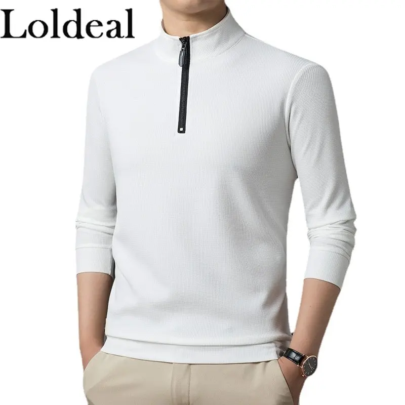 

Мужские спортивные рубашки 1/4, на молнии, с длинным рукавом, для бега, тренировок, пуловер, топы, Свитшот