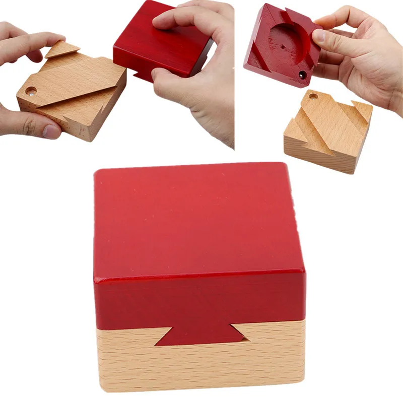 Wooden Magic Box Puzzle Game Luban Lock For Children Adult Educational Toys Brain Teaser Game