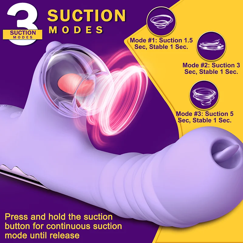 Sucking Stimulator Clitoris Thrusting Vibrator G spot Tongue Licking Clitoral Vibrator Dildo For Wo_voghion.com