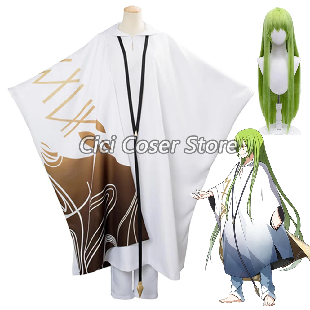 

Anime Fate Strange Fake Enkidu Cosplay Kimono Wig Long Green Hair Fate Grand Order Halloween Party Roleplay Outfit For Men Women