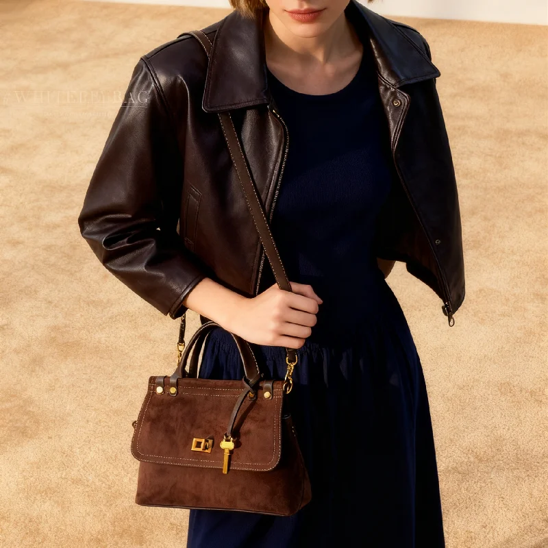 2025 Luxury Brand Rodeo Bags Leather Brown Suede Totes Gold Buckle Shoulder Fashion Women Handbag