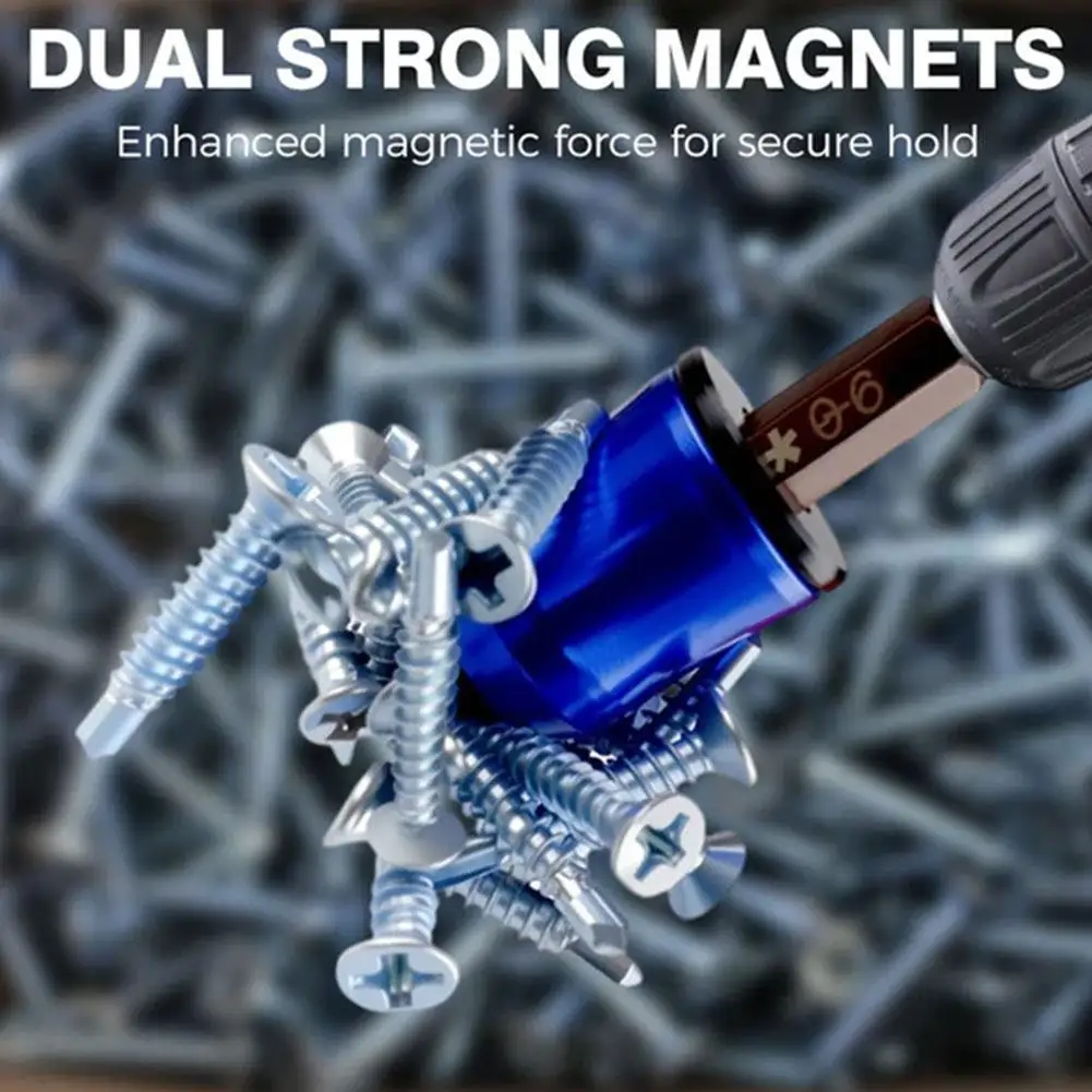 1Pc Magnetic Screw Rings Magnetized Ring Screwdriver Bits Aluminum Alloy 6.35mm Shank Screw Bit Magnetic Magnetizer