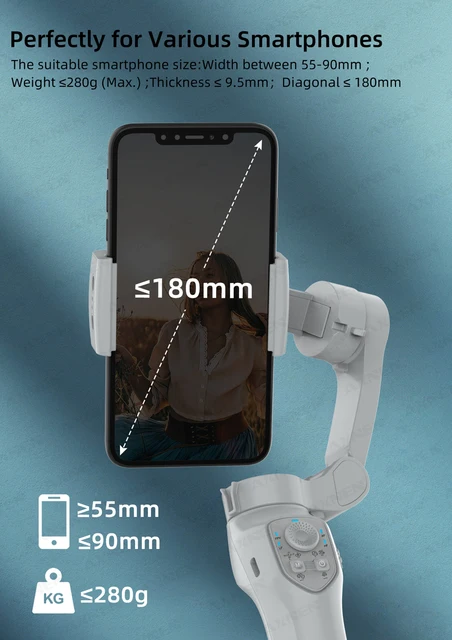 AXNEN スマートフォン用3軸ジンバル スタビライザー ハンドヘルド式 三脚付 Amazon.co.jp: AOCHUANスマホ用3軸ジンバル動画撮影用