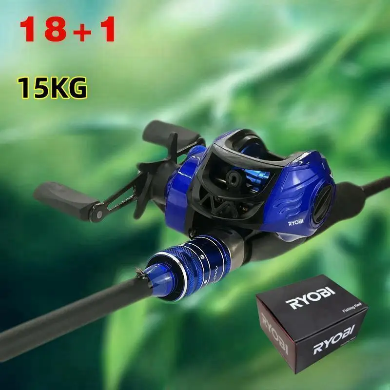 

New RYOBI Fishing Reel Metal Long-Range Anti Explosion Line Magnetic Brake 7.2:1 Micro Fishing Reel Brake Force 15KG