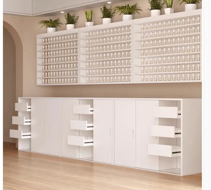 Nail polish display shelf Nail polish display shelf cabinet glue locker