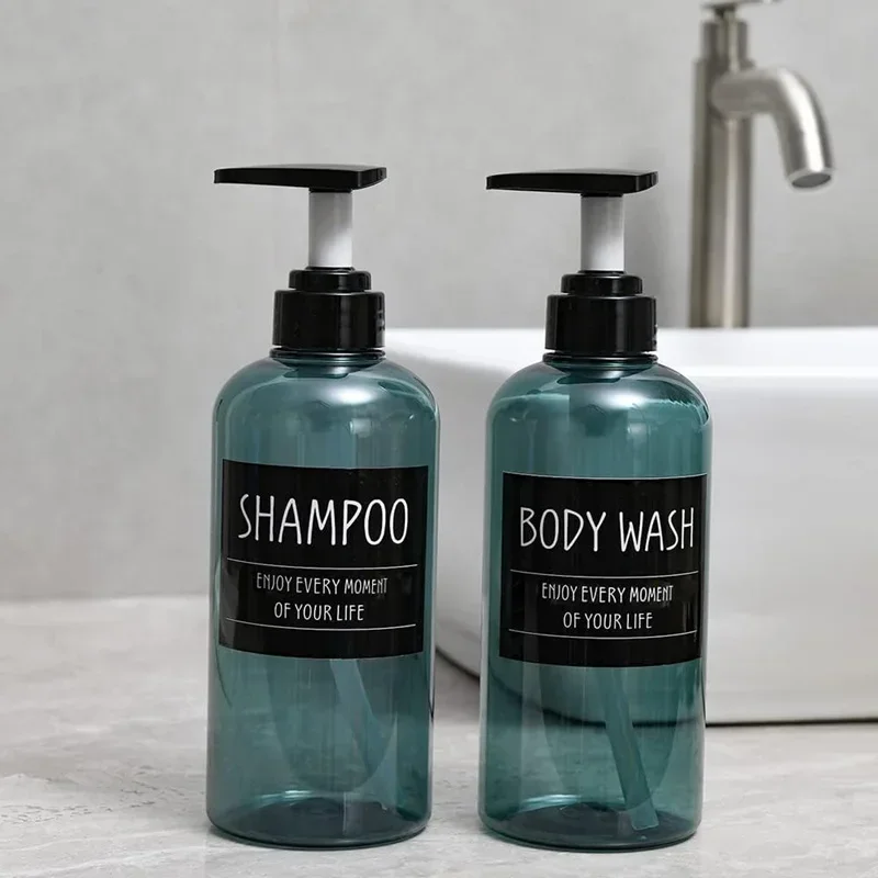 Waterproof Lotion Label Stickers PVC Shampoo Conditioner Body Wash Bathroom Shower Soap Dispenser Labels 6/12PCS bathroom labels sticker set