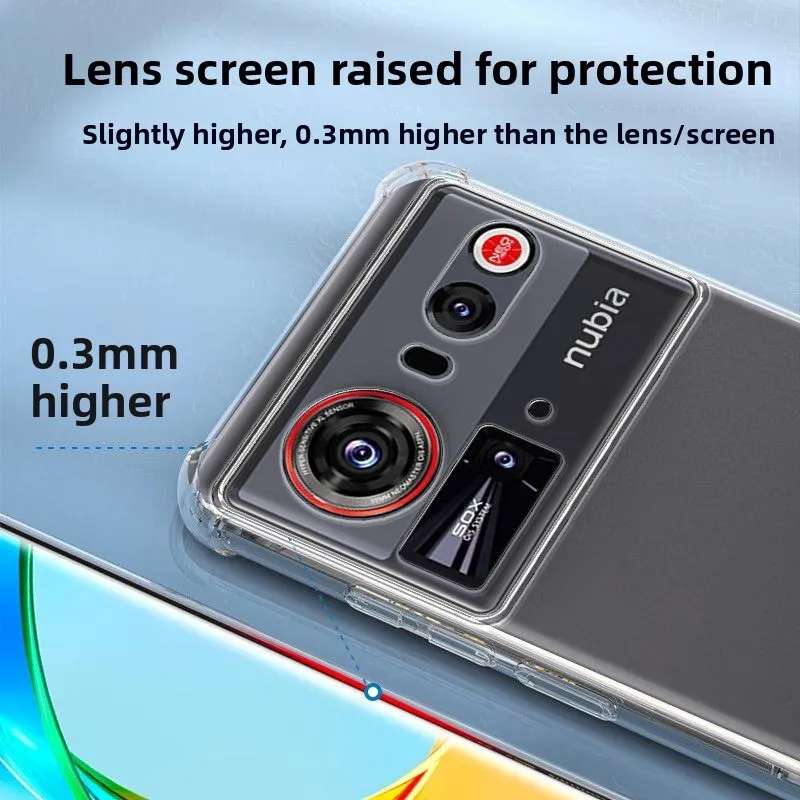 Enhanced Product Title:  
Simple Transparent Air Cushion TPU Drop-proof Phone Case