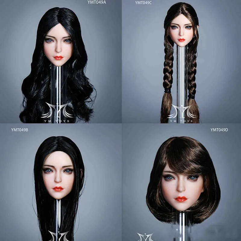 

YMTOYS YMT049 1/6 девушка макияж голова Лепка синие глаза подходит 12 дюймов Suntan Женская PHicen фигурки тела