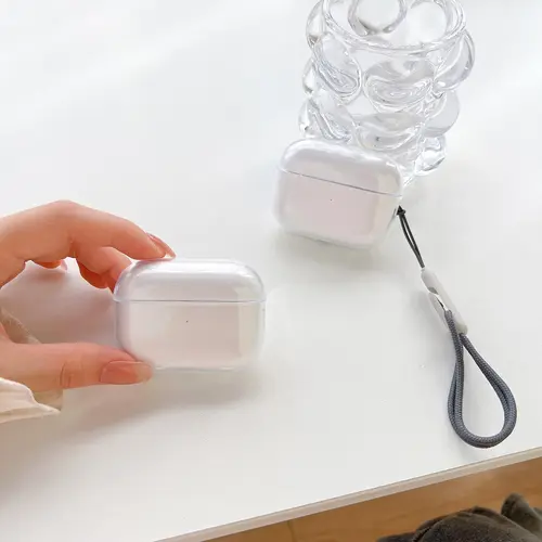 Clear Soft TPU Earphone Case for Airpods 4 3 2 1 Pro Pro2 Pro 3 Shockproof with Lanyard Strap for Airpods 4 Charging Case Cover - Image 4