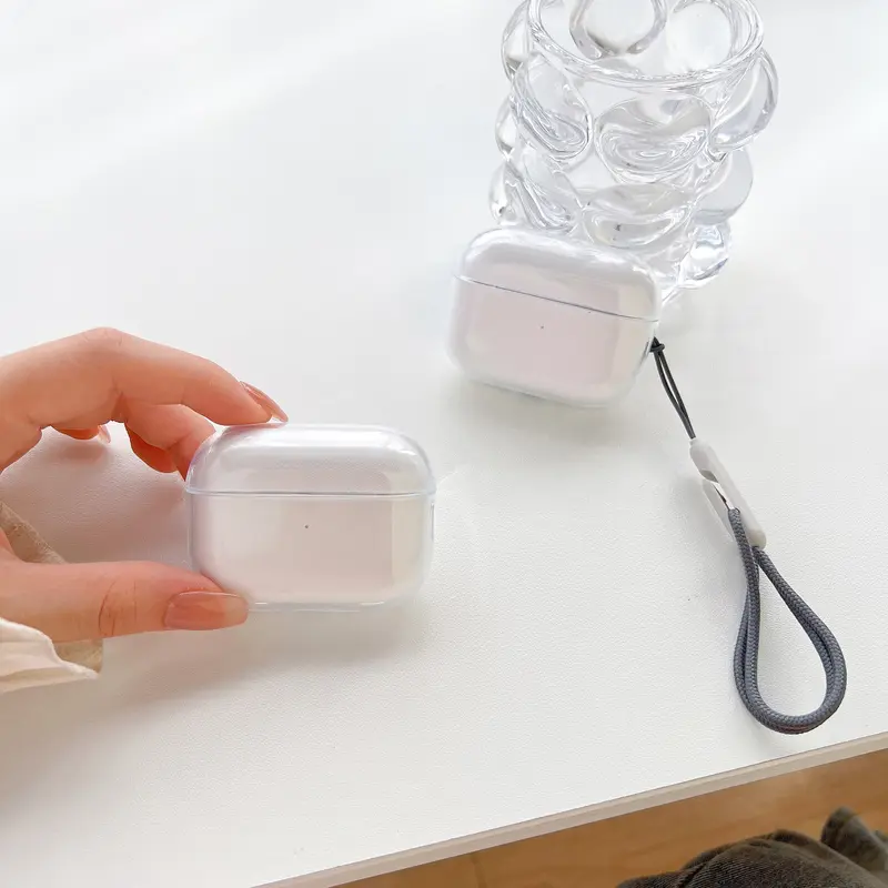 Clear Soft TPU Earphone Case for Airpods 4 3 2 1 Pro Pro2 Pro 3 Shockproof with Lanyard Strap for Airpods 4 Charging Case Cover - Image 4
