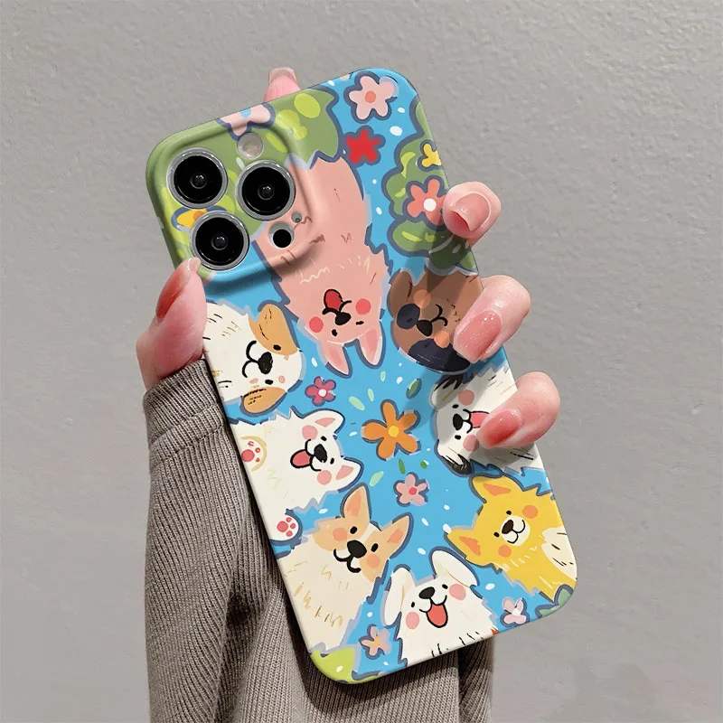 Cartoon Dog Shockproof Hard PC Phone Case - Durable Bumper Back Cover