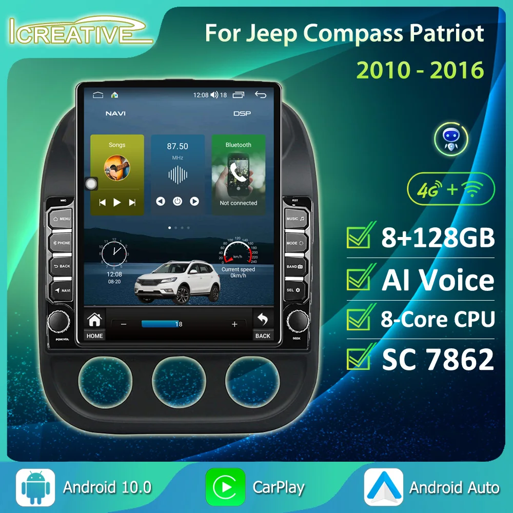 Car Radio For Jeep Compass Patriot 2010 2016 Autoradio Stereo 2 Din