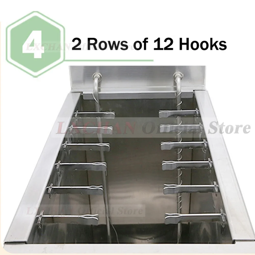 HomeWise 3KW Commercial Automatic Cheese Hot Dog Sticks Fryer Electric Korean Mozzarella Corn Dog Fryer Machine 21L Electric/Gas