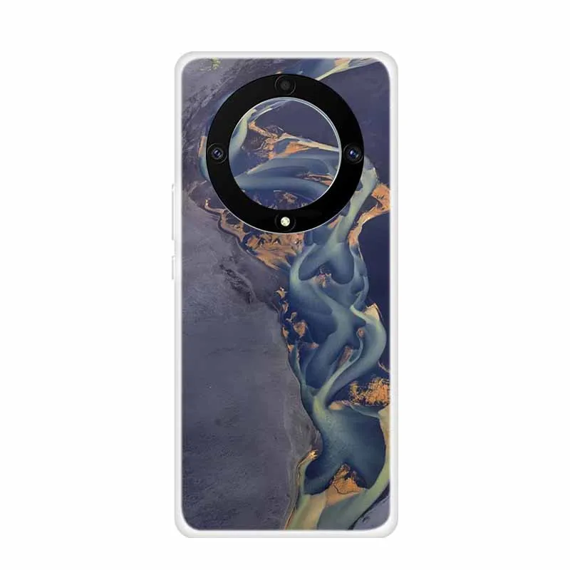 Marble Clear Soft TPU Silicone Back Cover - Transparent Coque