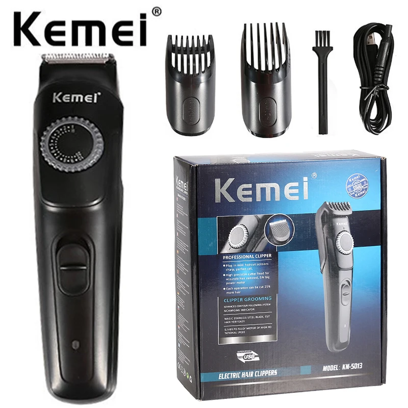 Kemei Km5013 Ajustável Barba Aparador de Cabelo para Homens Recarregável Bigode Restolho Máquina de Cortar Cabelo Rosto Groomer Máquina de Corte de Cabelo