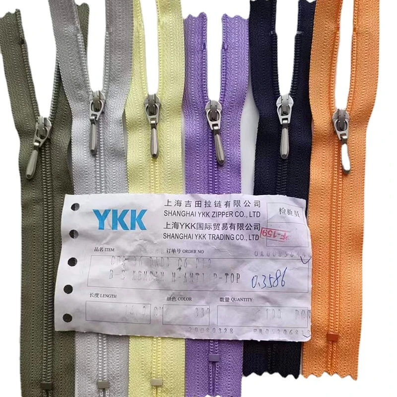 

30pcs/Lot Small Ykk Zipper 3# 14 To 16cm Nylon Close End Gray Blue Orange Violet Pants Pocket Bag Thin Short Lock
