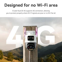 Caméra extérieure IMOU Cruiser Dual 4G 6MP, vision nocturne couleur, sécurité domestique, détection de véhicules par IA, surveillance PT 7