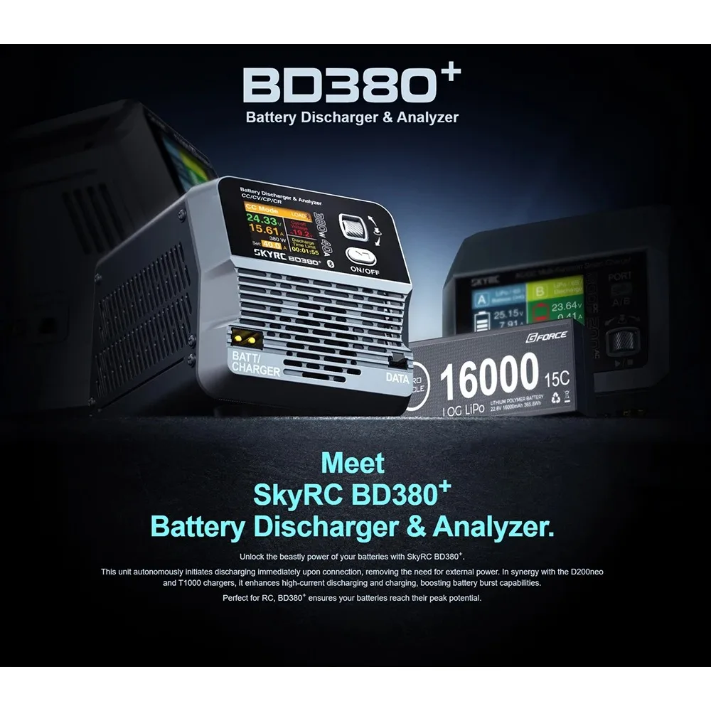 SkyRC BD380+ 380W 40A Analyseur Décharge Batterie RC Bluetooth