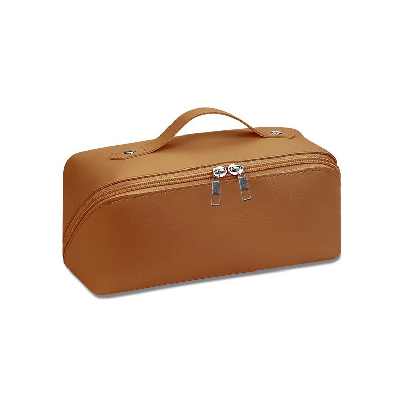 thumbnail image 1 of Bolsa de viaje para cosméticos de gran capacidad, bolsa de maquillaje portátil de PU, bolsa de baño impermeable para mujer, kit de artículos de tocador multifuncional, 1 of 5