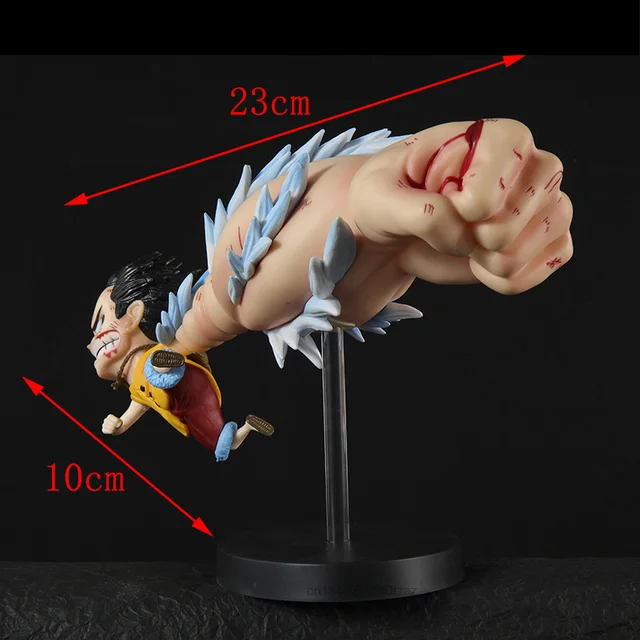 23cm Anime One Piece Monkey D Luffy Anime Figure GK G3 Luffy With Big Hand Q Version PVC Collection Model Toys For Boys Gift 2