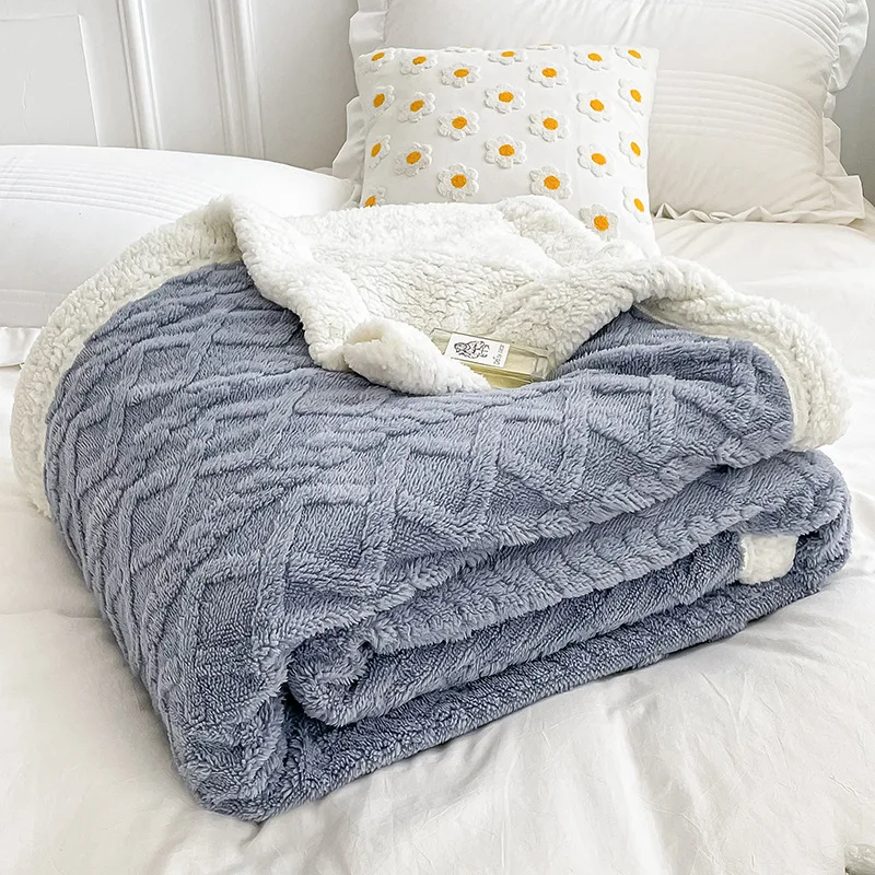 Shaggy Plaid Blanket Super Soft Warm Fluffy