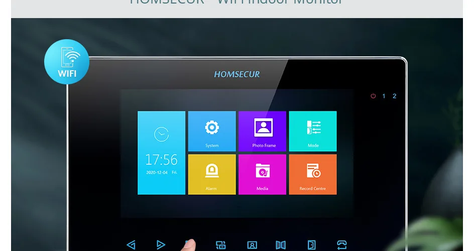 S52e3d75b3d054f6895d13d07de992c453 HOMSECUR 7" 4 Wire Tuya WIFI HD Video Doorphone Entry Intercom Password/Card Doorbell Camera Monitoring Recording Snapshot