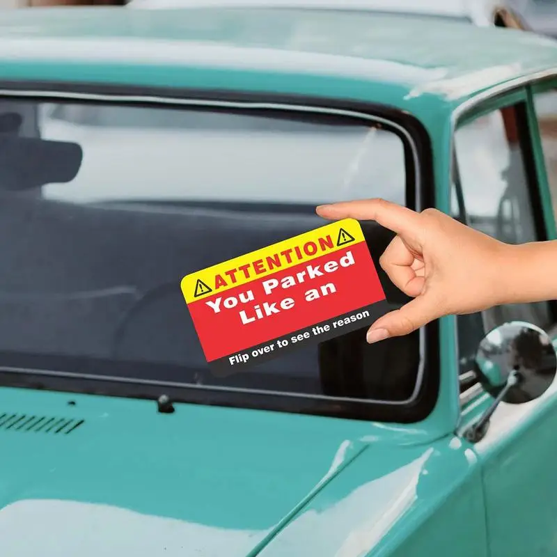 100Pcs 바보처럼 공원에 주차하십시오 명함 나쁜 주차 카드 재미 있은 주차 위반 나쁜 카드 위반 성인 양말 Stuffer