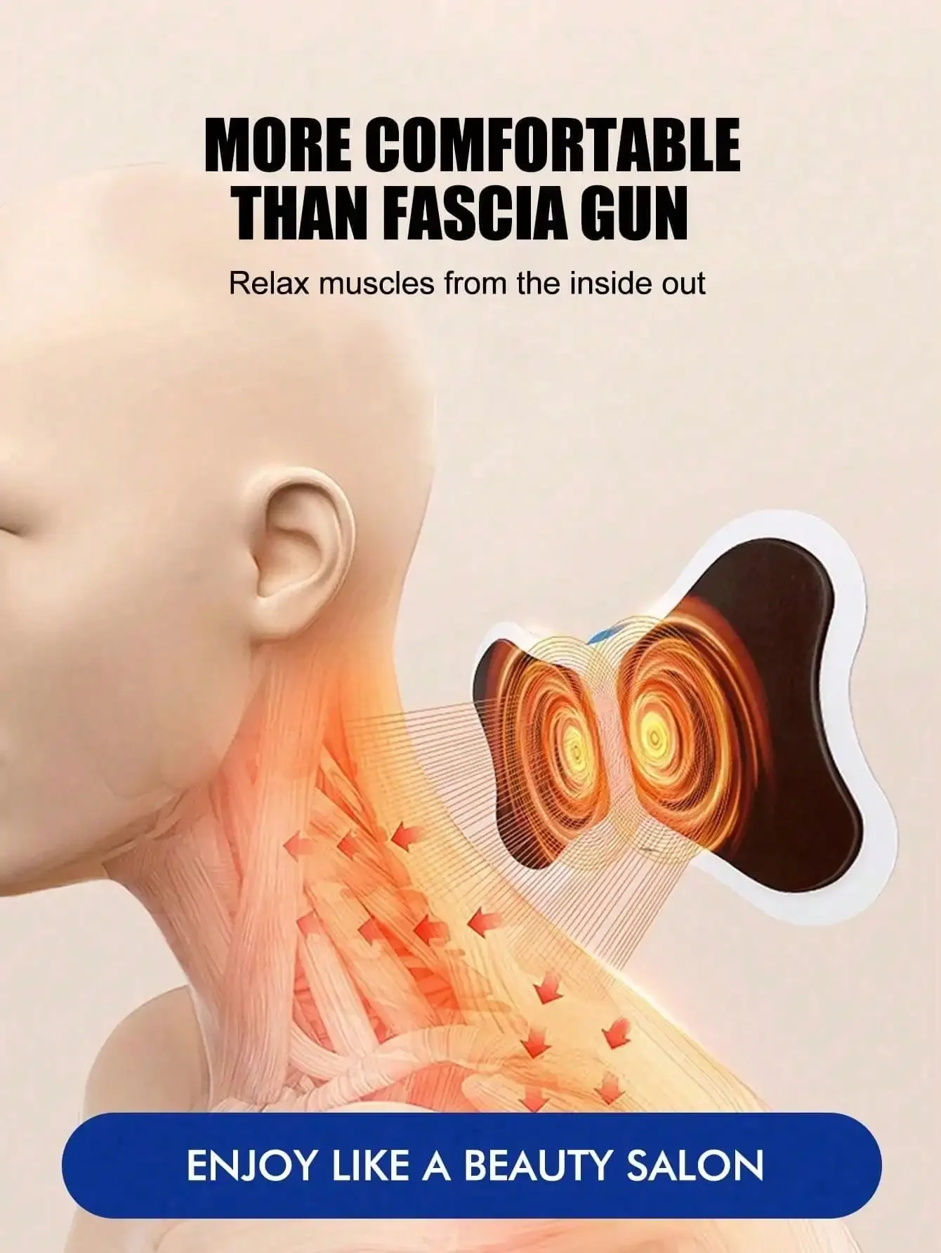 Mini Cervical Spine Patch Remote Control and Portable Massager with Patches for Full Body Massage with Multi-mode Adjustment