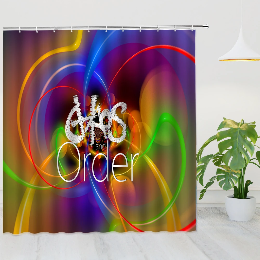 

Tie Dye Shower Curtain Colorful Abstract Rainbow Spiral Boho Mandala Geometric Watercolor Mysterious Home Fabric Bath Curtains