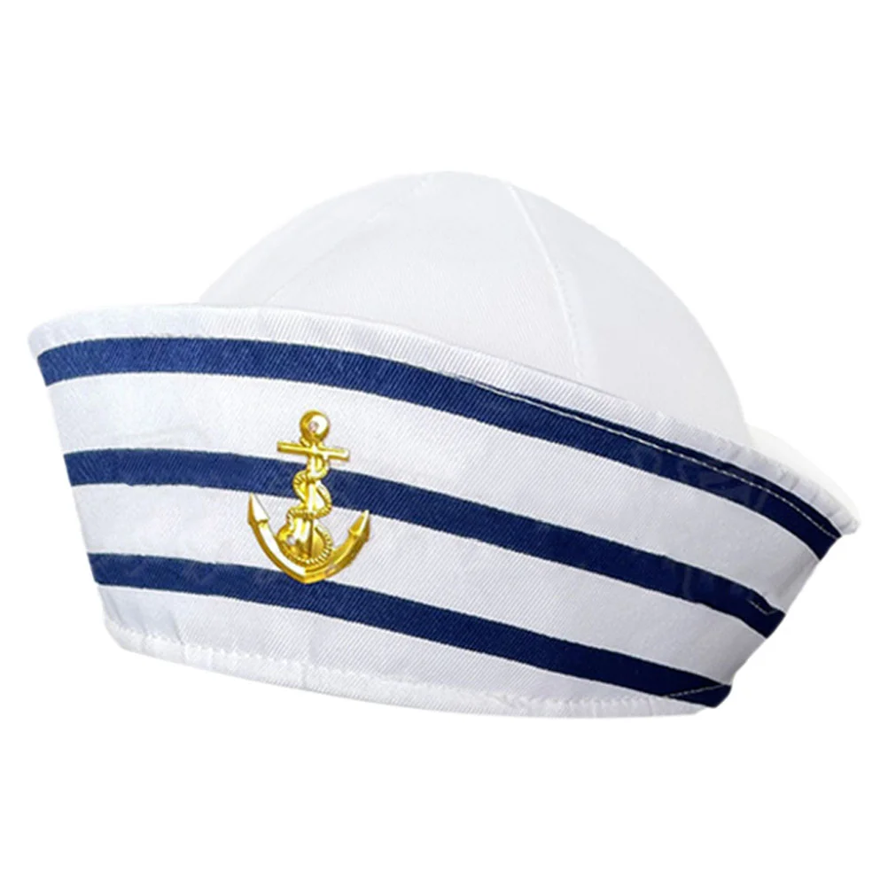 

Sailor Hat Yacht Sailors Cosplay Captain for Man Stage Performance Sailors Hat Cap Boating Fully Sealed