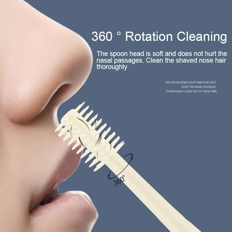 360 도 회전 더블 헤드 코 헤어 트리머, 코 제모 트리밍, 세척 가능한 휴대용 코 귀 헤어 트리머 도구