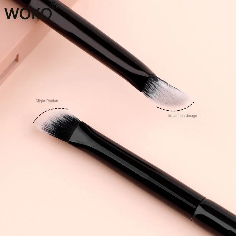 Small Iron Concealer Brush Angled Cream Foundation Concealer Makeup Brushes Oblique Angled Triangle Concealer Makeup Tools 3