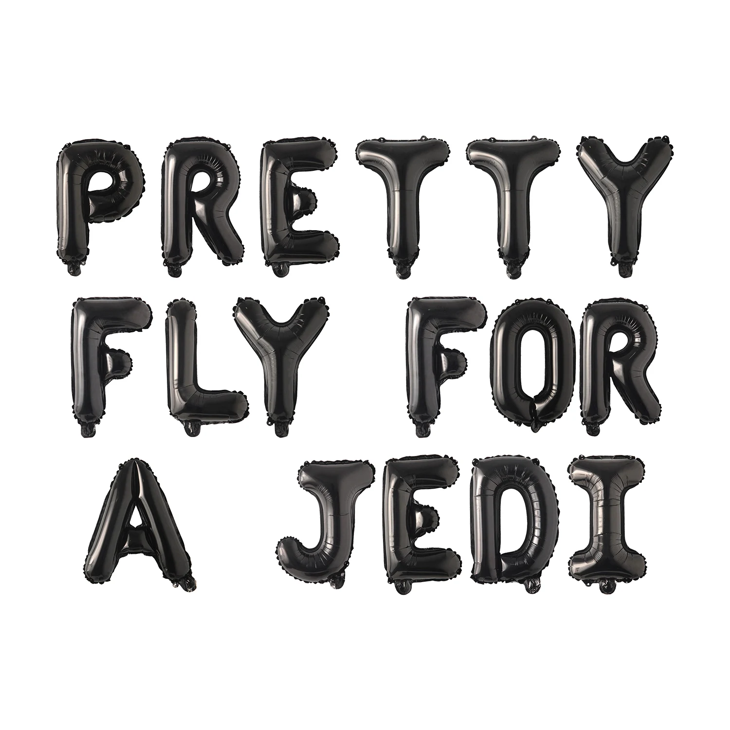 Black/Gold Pretty Fly For A Tema Jedi Compleanno Foil Balloon Set Ragazzi Anniversary Party Decoration Forniture Sfondo Shooting