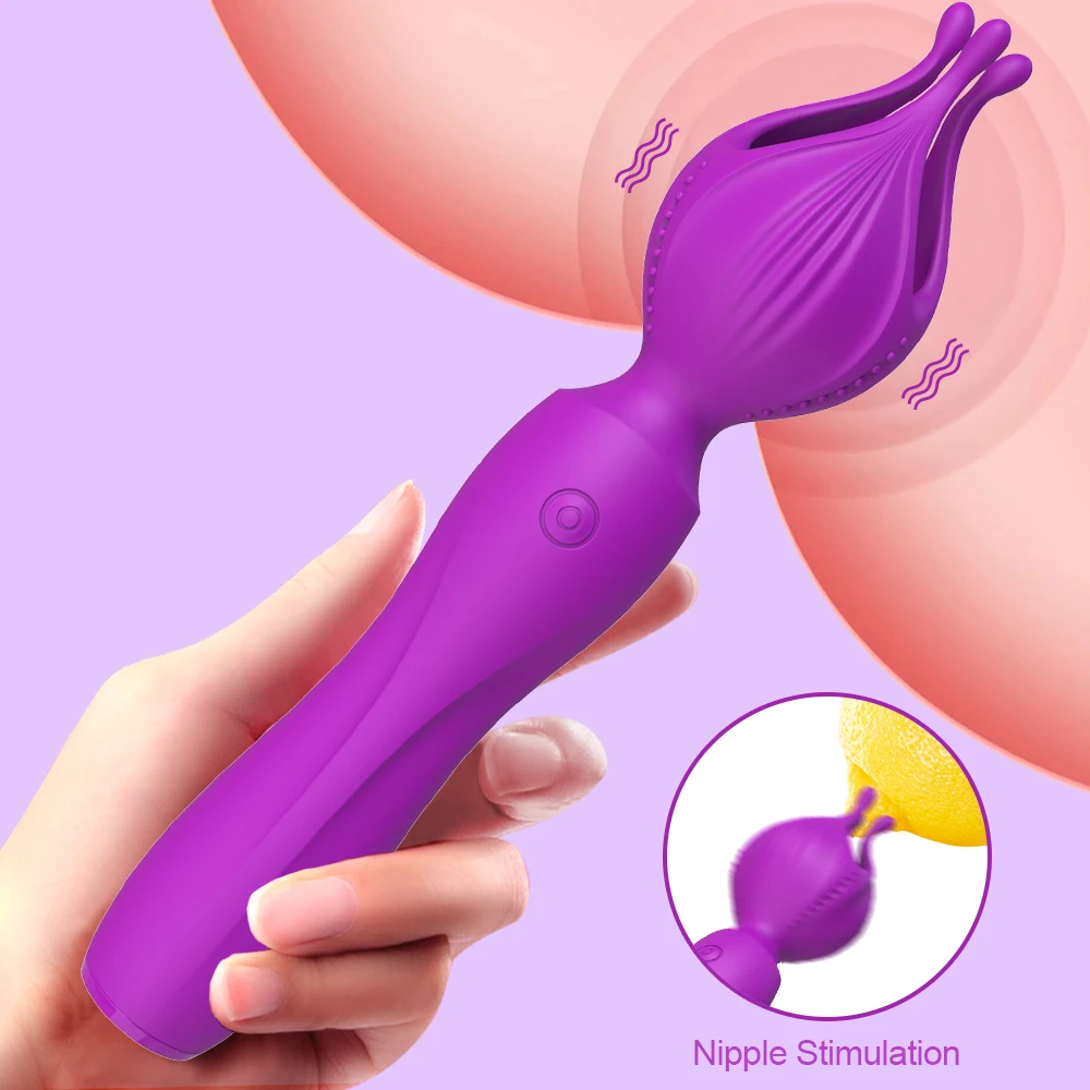 Powerful AV Vibrator for Women Clitoris Clit Stimulator Mini USB Rechargeable Vibrating Female Sex Toys Adults Masturbation