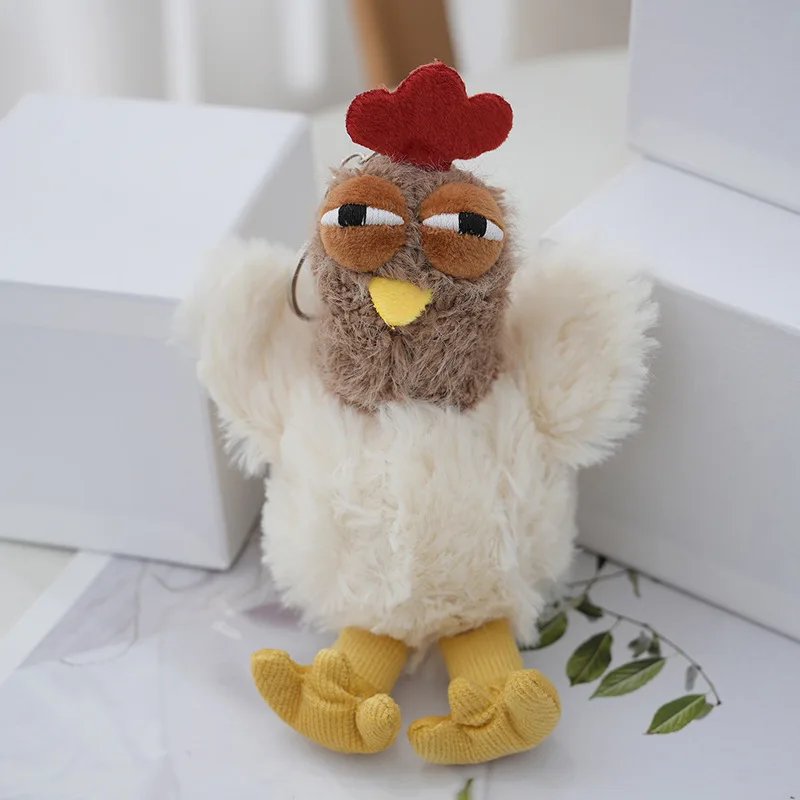 Wholesale 12pcs/lot 15cm Hot animal Chicken plush toys keyring  Chick dolls pendant key chain for children gifts 2