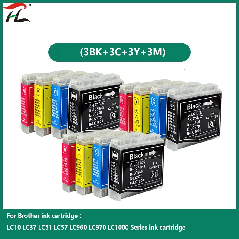 replacement ink HTL LC51 LC37 LC57 LC970 LC1000 refillable Ink cartridge for brother DCP-130C 135C 150C DCP-330C DCP-350C Printer hp cartridge Ink Cartridges