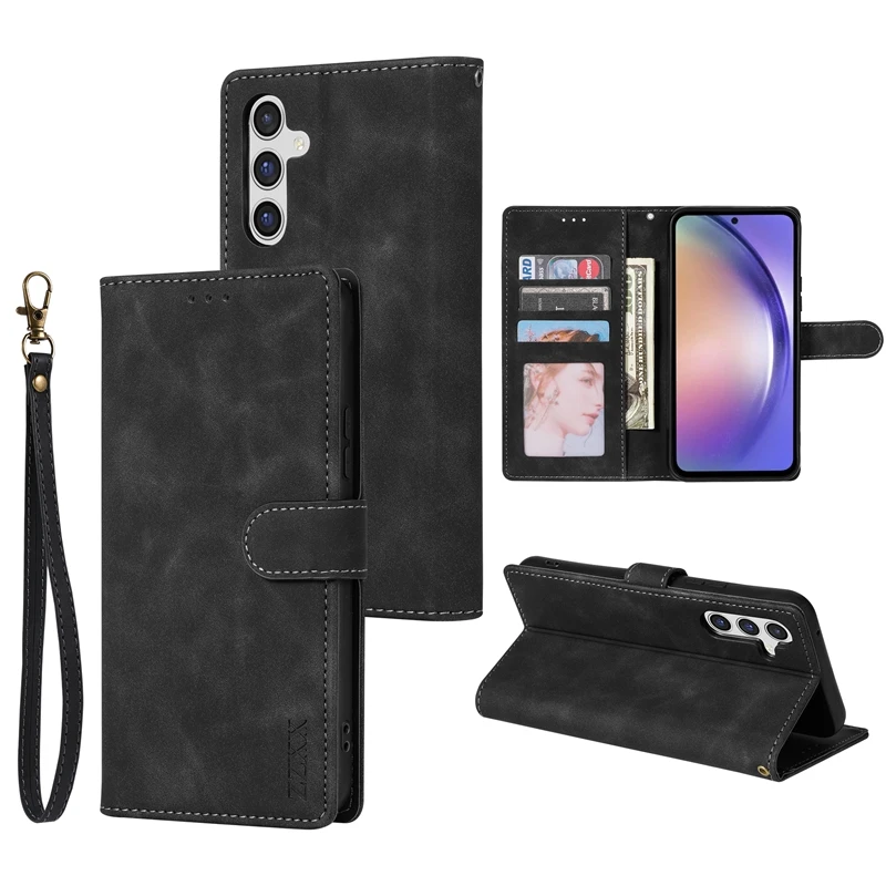 thumbnail image 1 of Wallet Card Framework Magnetic Flip Leather Case For Samsung Galaxy A03 A04s A12 A13 A14 A23 A31 A32 A33 A34 A51 A52 A53 A54 A71, 1 of 5