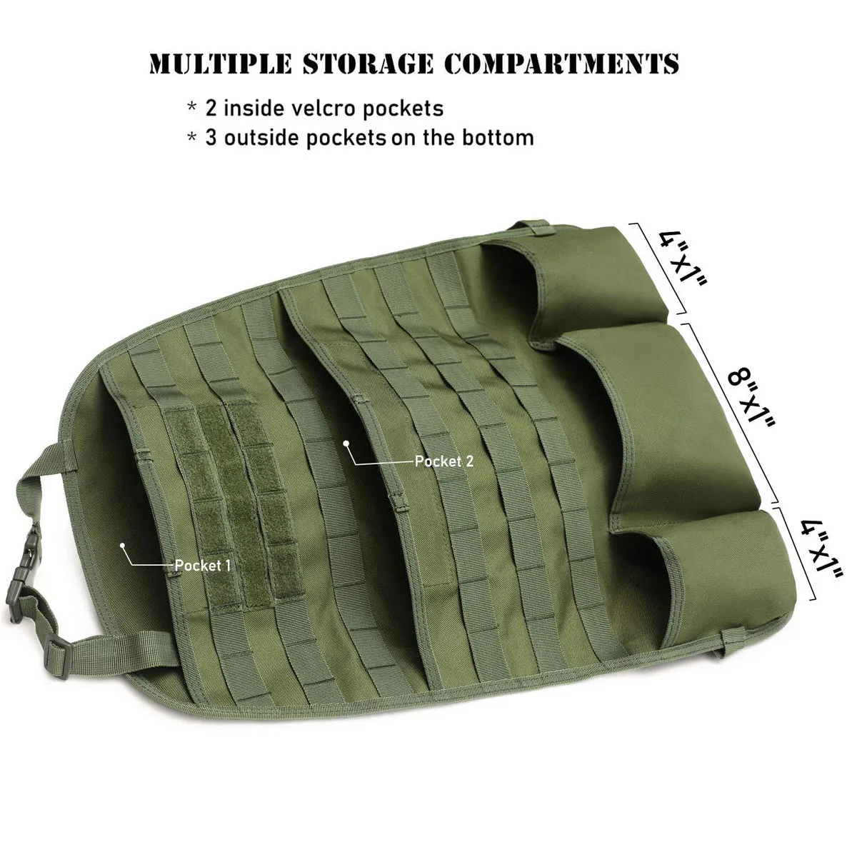 Nylon Tactical Molle Car Seat Organizer Storage Bag for Hunting