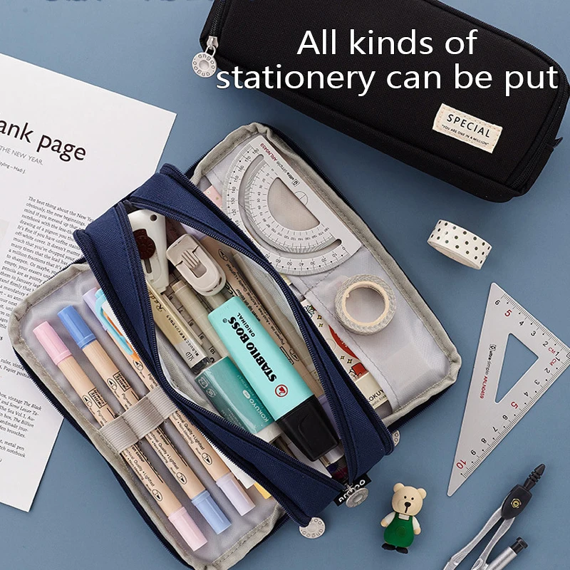 Morain Trousse à Crayons Simple De Couleur Unie - Grande