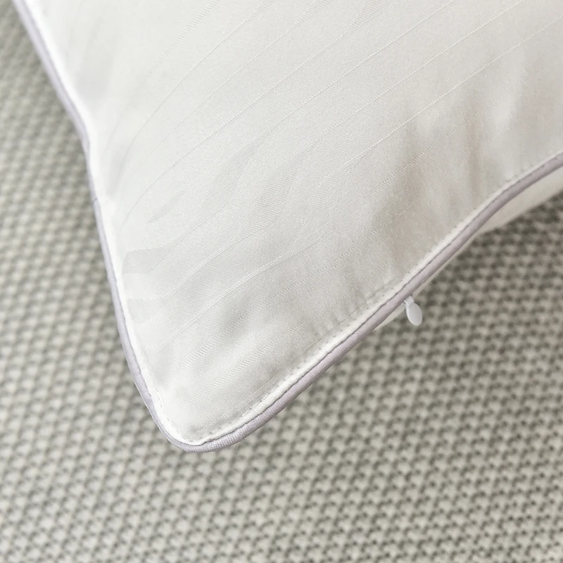 Mulberry Silk Pillows For Sleeping 48*74cm Natural Silk Filling Jacquard Anti Mite Soft Health Care Bedding Hotel Neck Pillows 6