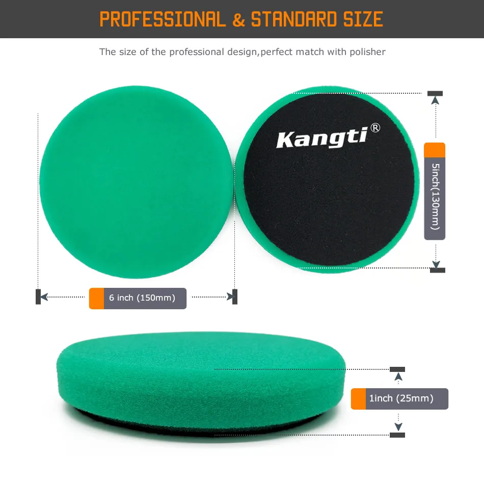 Convex Foam Pad Sponge Car Detailing Polishing Disc Wax 5