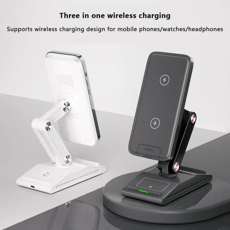 

3 2 Portable Desktop Stand Innovative Foldable Compact Wireless Charger Travel Charger Wireless Charging Cutting-edge 1 Stylish