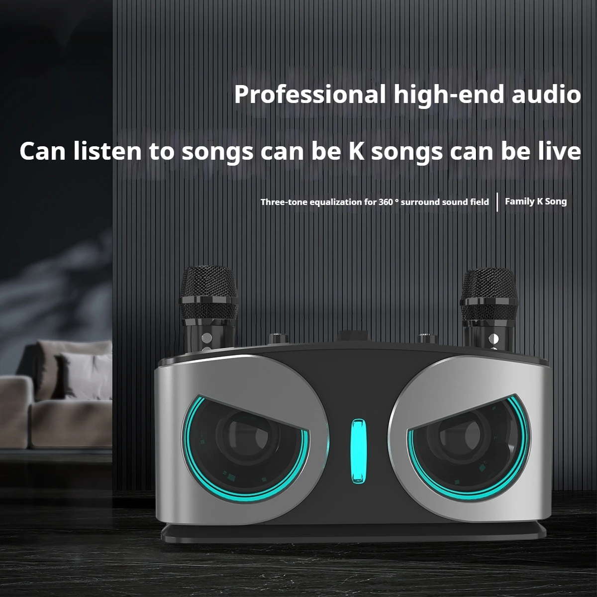 20W Powerful Wireless Bluetooth Speaker with Dual Mics Portable HIFI Sound Outdoor Family Party Karaoke Subwoofer Box Gifts