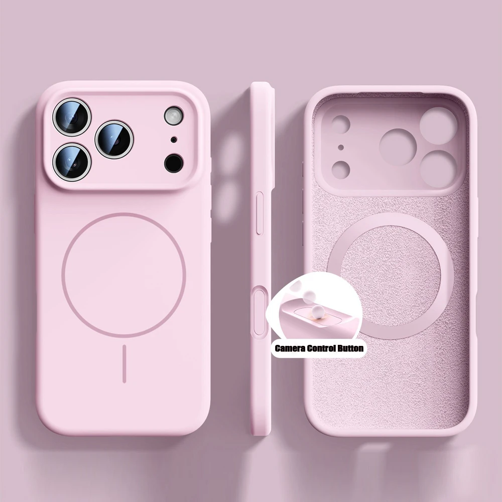 ตัวเลือกสินค้า เคสซิลิโคนเหลวสีส้มสำหรับ iPhone 17 Pro Max พร้อมชาร์จ Magsafe