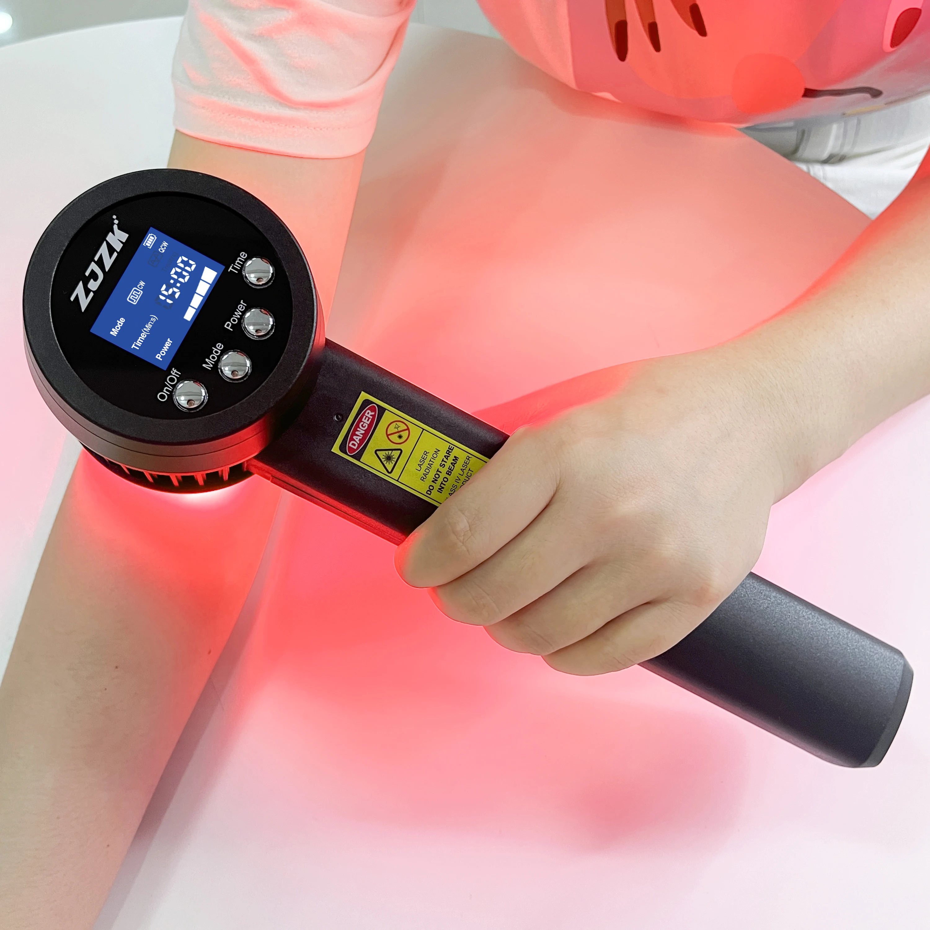 

ZJZK laser therapy 650nmx15diodes+808nmx10diodes low level lllt physical 5w wound healing for pain rheumatoid arthritis