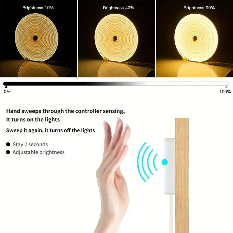 Neon LED Light Strip 5V USB Smart Gesture Sensor Dimmer Switch Flexible Waterproof Silicone Neon Sign Rope Tupe Room Decoration led strip lights