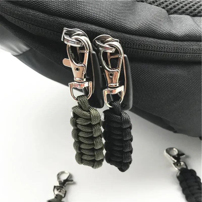 Creative Large Zipper Puller Sturdy Braided Rope Metal Lobster Clasp Zipper Pullers Suitcase Backpack Accessories